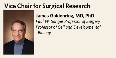 James R. Goldenring, MD, PhD, Paul W. Sanger Prof. of Surgery